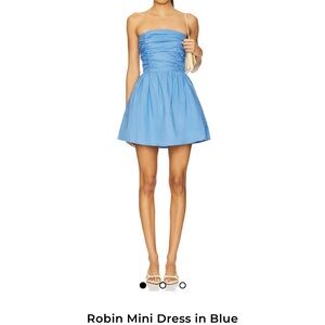REVOLVE More to Come Strapless Blue Mini Dress